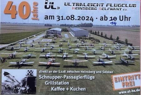 40 Jahre Ultraleichtflug-Club Heinsberg Selfkant